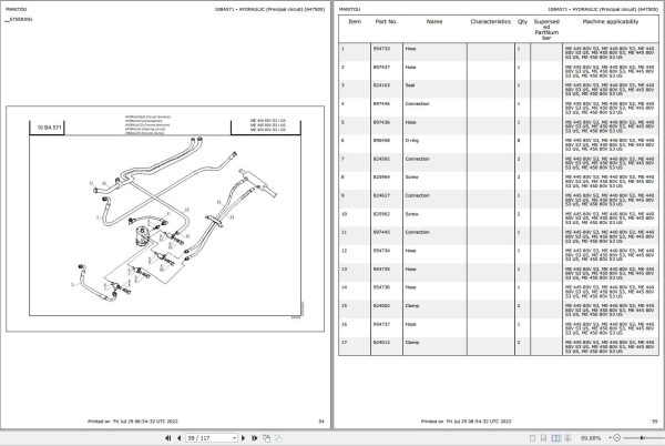 037 Manitou Forklift ME 450 80V S3 Parts Manual 647505 1