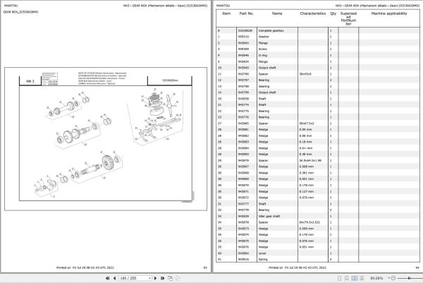 041 Manitou Forklift MI 15 18 G G ST5 S1 Parts Manual 647853
