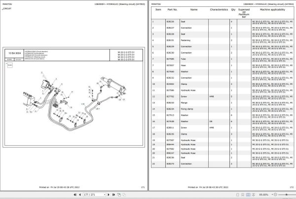 048 Manitou Forklift MI 25 G G ST5 S1 Parts Manual 647853 1