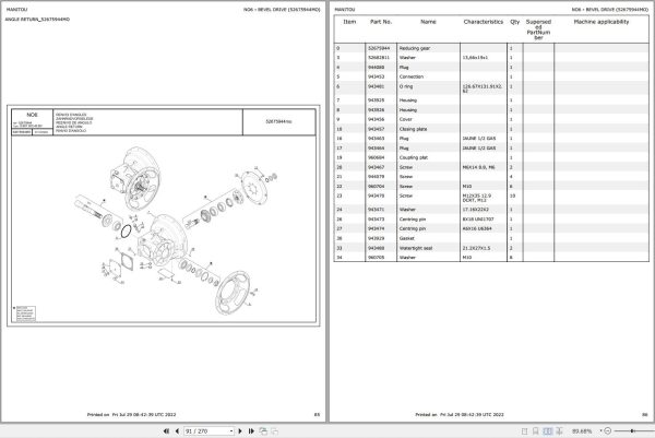 056 Manitou Forklift MI 35 G G ST5 S1 Parts Manual 647853 1