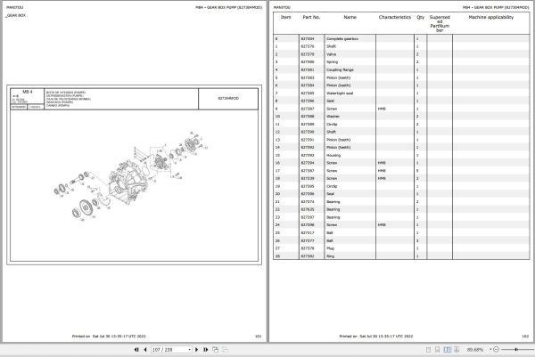 057 Manitou Forklift MI 35 G S2 Parts Manual 647478 1