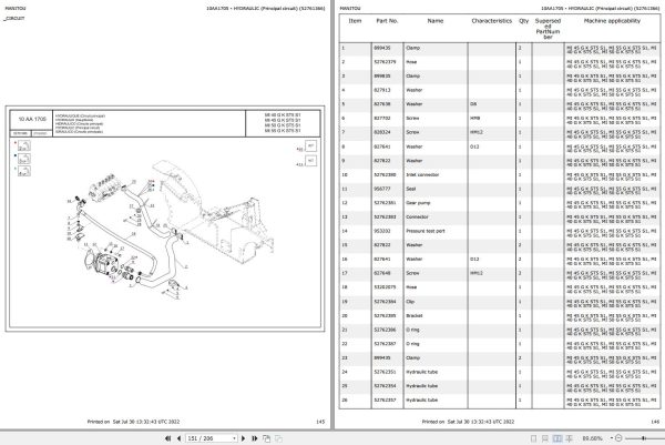 063 Manitou Forklift MI 55 G K ST5 S1 Parts Manual 52761366 1