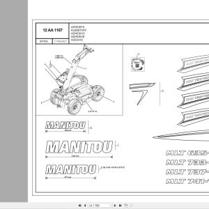 064 Manitou Forklift MLT 635 to MLT 741 130 PS D ST5 S1 Parts Manual 647832