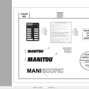 067 Manitou Forklift MLT 741 MLT 940 H LSU TUV E3 Parts Manual 648450