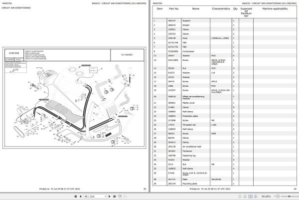 070 Manitou Forklift MSI 40 D D ST5 S1 MSI 50 D D ST5 S1 Parts Manual 52740536 1