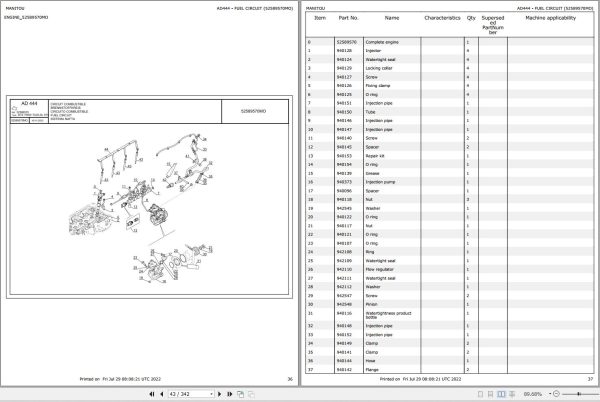 072 Manitou Forklift Mt 1135 100D St5 S1 Mt 1335 100D St5 S1 Parts Manual 647761 1