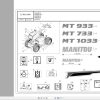075 Manitou Forklift MT 733 MT 933 MT 1033 EASY 75D ST5 S1 Parts Manual 647776