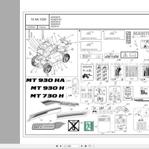 077 Manitou Forklift MT 930 HA 75K ST5 S1 Parts Manual 52730403