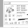 082 Manitou MT733 MT933 MT1033 EASY 75D ST5 S1 Parts Manual 647776 12AA1044