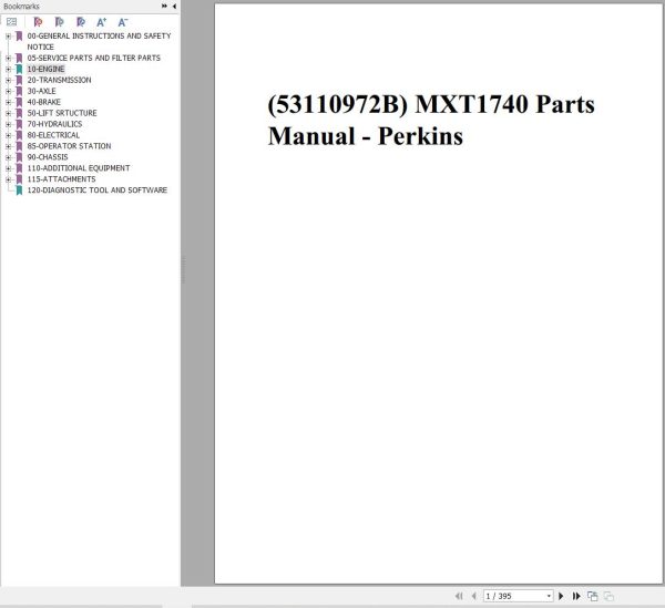 094 Manitou Telehandler MXT 1740 Parts Manual