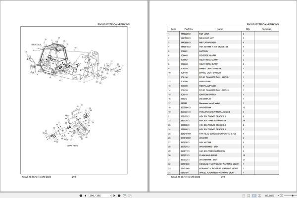094 Manitou Telehandler MXT 1740 Parts Manual 1