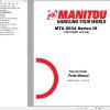 098 Manitou Telescopic Handler MTA 6034 Series III Parts Manual 50960142C