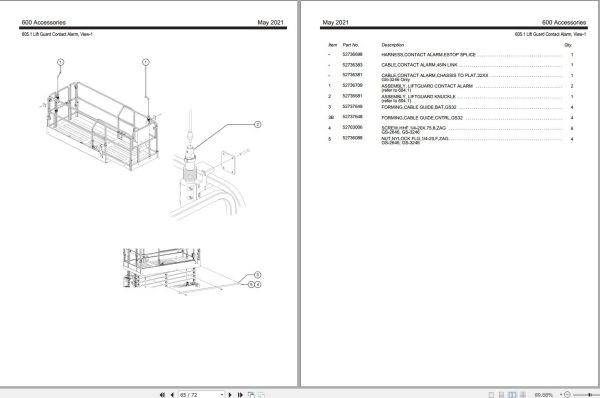 101 Manitou Work Platforms 120SE3 Parts Manual 52764555 1