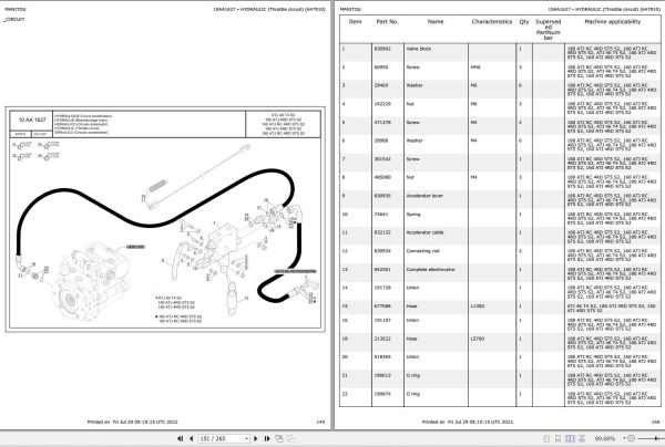 102 Manitou Work Platforms 160 ATJ 4RD ST5 S2 Parts Manual 647910 1