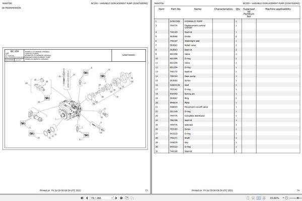 103 Manitou Work Platforms 160 ATJ RC 4RD ST5 S2 Parts Manual 647910 1