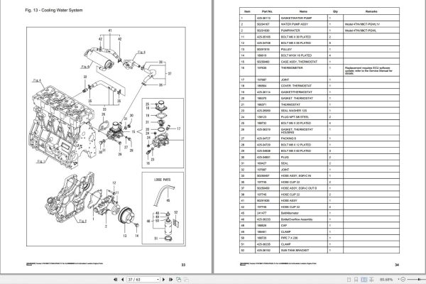 109 Yanmar 4TNV98CT PGWL PGWL 4TNV98CT PGWL PGWL1V Parts Manual 50940385D 1