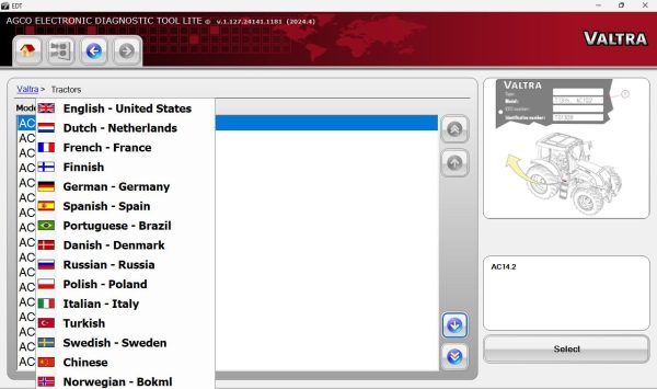 AGCO EDT V1.127.24141.1181 2024.4 09.2024 Diagnostic Solution 3