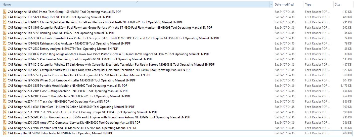 CAT Using the 1U 6602 to 317 9760 Tool Operating Manual 1