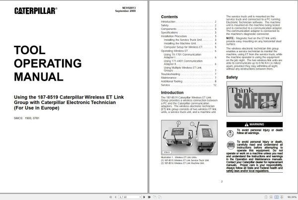 CAT Using the 1U 6602 to 317 9760 Tool Operating Manual 2