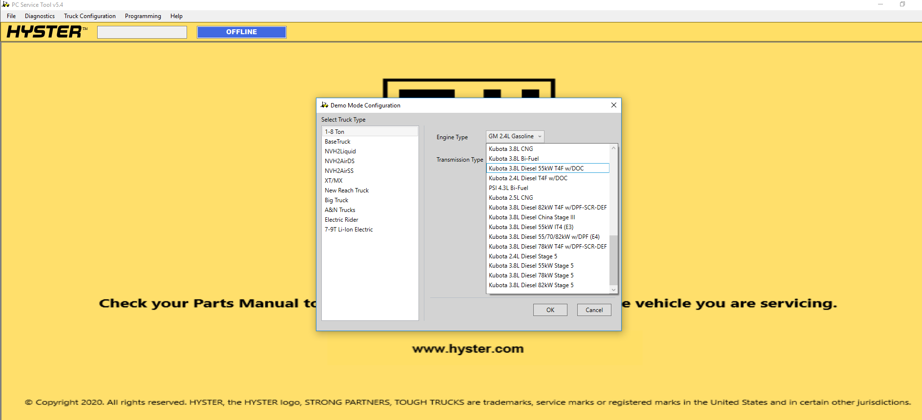 Diagnostic – Hyster PCST V5.4 Service Tool 08.2024 6