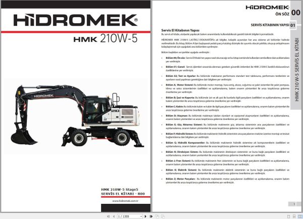 Hidromek Machinery Updated 07.2024 PDF Parts Catalog Service Manual DVD 4