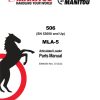 Manitou Articulated Loader 506 MLA 5 Parts Manual 50940354G