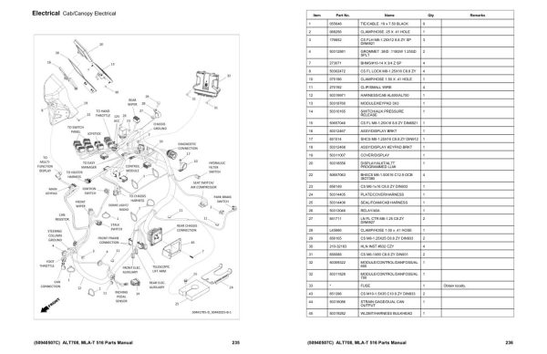 Manitou Articulated Loader 708T MLA T 516 Parts Manual 50940507C 1