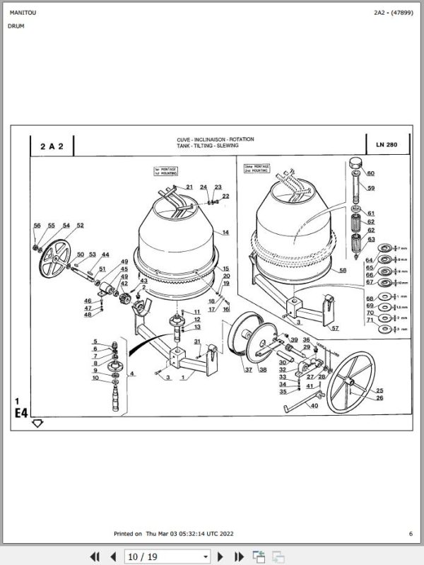 Manitou LN 280 Parts Catalog 647899