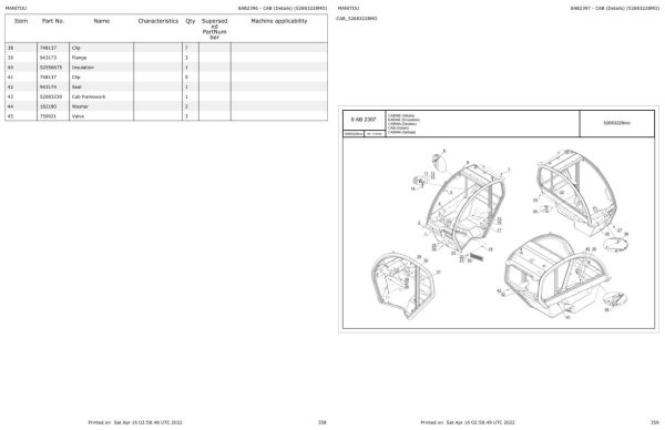 Manitou MLT 635 to MLT 940 140 V PLUS D ST5 S1 Parts Catalog 647950 1