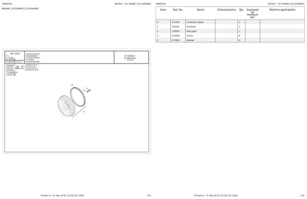 Manitou MLT X 735 T LSU S.6 E3 to MLT X 1035 LT LSU S6 E3 Parts Catalog 647121 1