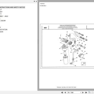 Manitou MRT 1650 TURBO COMFORT LINE MOT 1004 40T Parts Catalog 547612