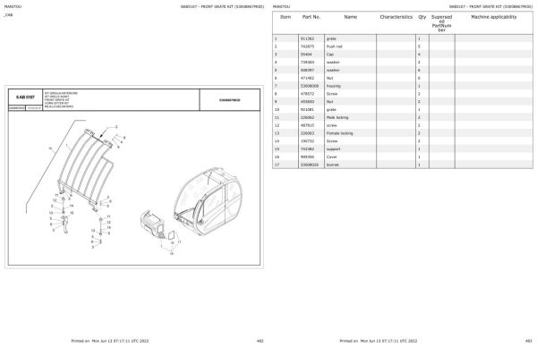 Manitou MRT 2150 to MRT 2540 PRIVILEGE PLUS ST4 Parts Catalog 648885 1
