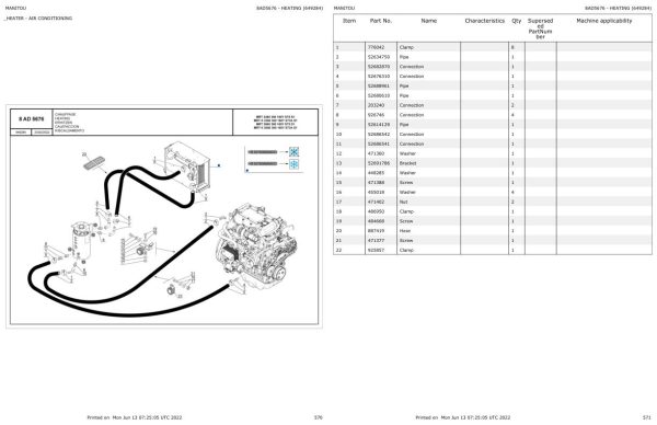 Manitou MRT 2260 to MRT X 2660 360 160Y ST3A S1 Parts Catalog 649284 2