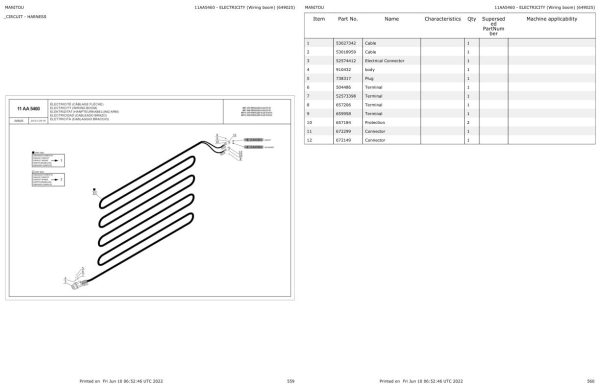 Manitou MRT 2470 to MRT X 3050 PRIVILEGE PLUS ST3A S1 Parts Catalog 649025 1