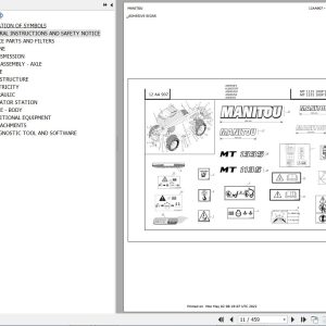 Manitou MT 1135 100P ST4 S1 MT 1335 100P ST4 S1 Parts Catalog 647593