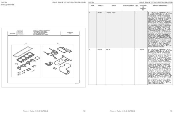 Manitou MT 1340 SL TURBO MONO ULTRA ORH S3 E2 Parts Catalog 547858 1