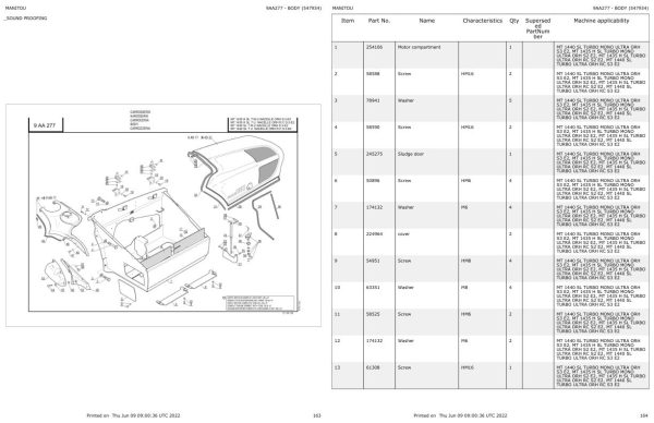 Manitou MT 1435 H SL TURBO ULTRA ORH RC S2 E2 Parts Catalog 547934 1