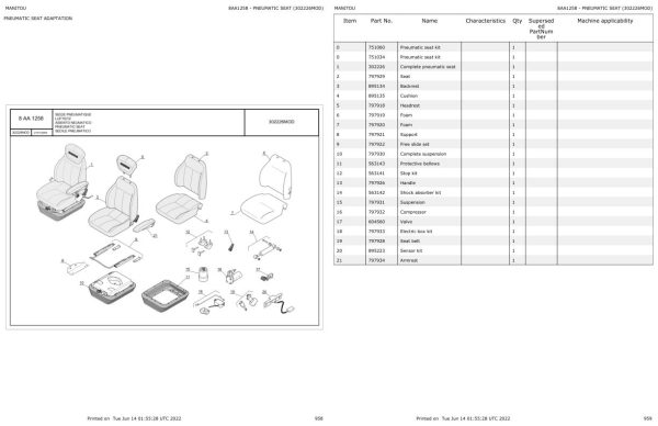 Manitou MT 1440 EASY 75D ST5 S1 to MT 1840 100D ST5 S1 Parts Catalog 647760 1