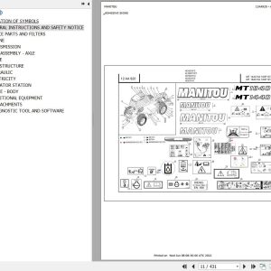 Manitou MT 1440 HA 100P ST4 S1 MT 1840 HA 100P ST4 S1 Parts Catalog 647596