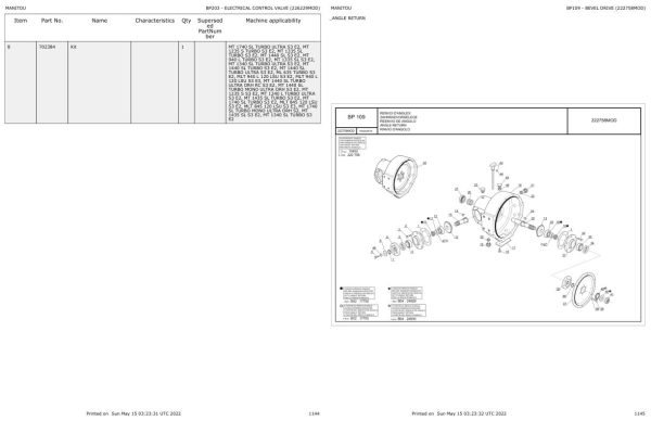 Manitou MT 1740 SL TURBO MONO ULTRA ORH S3 E2 Parts Catalog 547858 1