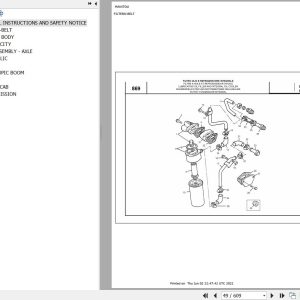 Manitou MVT 935 TURBO COMFORT LINE MOT 1104C 44T E2 Parts Catalog 648162