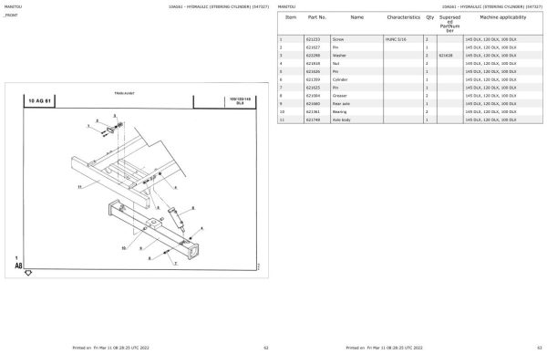 Manitou Platform 100 DLX Parts Catalog 547327 1
