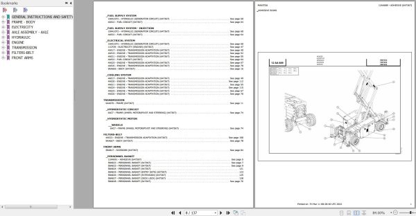 Manitou Platform 100 SC2 Parts Catalog 647367