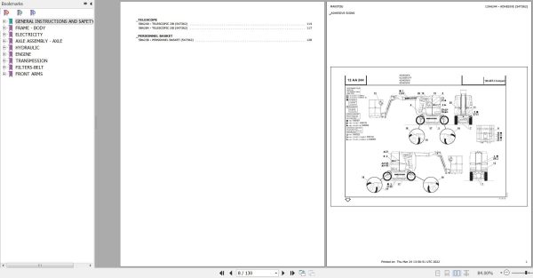 Manitou Platform 120 AETJ Parts Catalog 547362