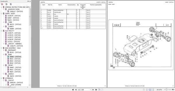 Manitou Platform 150 ATT Parts Catalog 547314