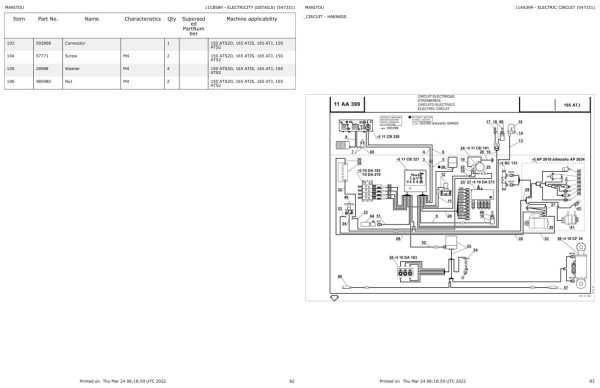 Manitou Platform 165 ATJ Parts Catalog 547331 1