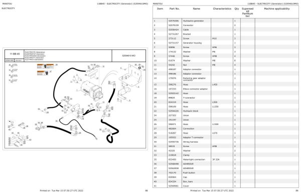 Manitou Platform 180 ATJ RC 4RD ST5 S1 Parts Catalog 647696 1