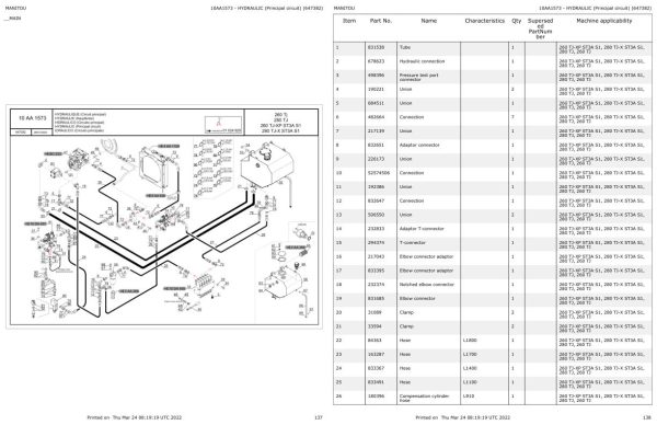 Manitou Platform 260 TJ Parts Catalog 647382 1
