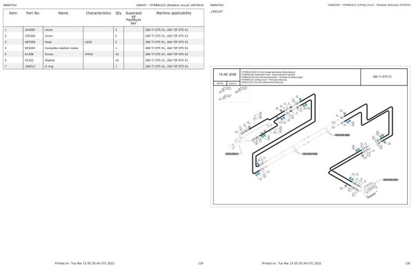 Manitou Platform 280 TJ ST5 S1 Parts Catalog 647816 1