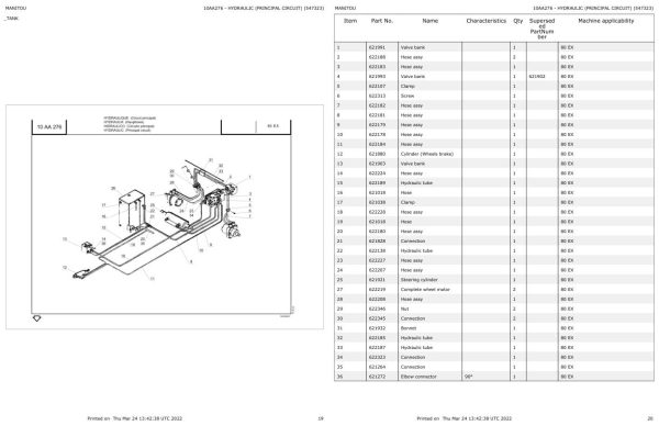 Manitou Platform 80 EX Parts Catalog 547323 1